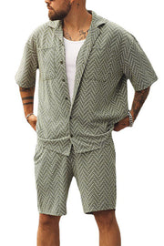 Daily Casual Men's Shirt and Shorts Set