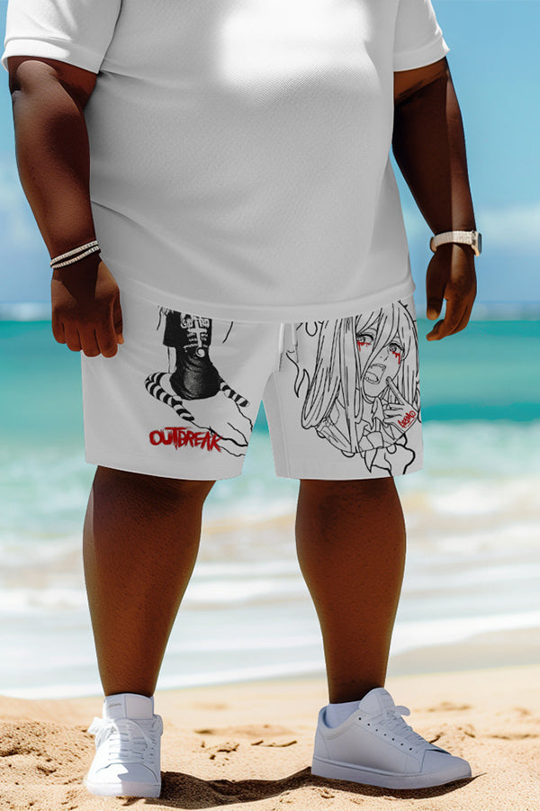 Unique Printed Casual Lace-up Loose Beach Shorts