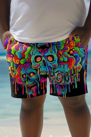 Unique Printed Loose Pocket Beach Shorts