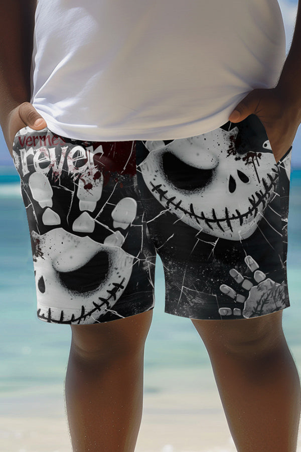 Unique Printed Loose Pocket Beach Shorts