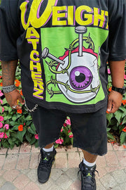 Men's Plus-size Loose Casual T-shirt Spoof Fun Cartoon Print