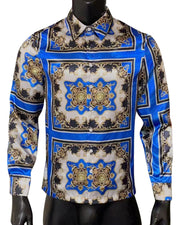 Hawaiian Beach Vacation Men's Long Sleeve Shirt - Baroque Court Prints