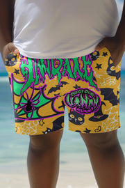 Unique Printed Loose Pocket Beach Shorts