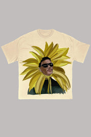 Men's Plus-size Casual T-shirt Vintage Will Smith Sunflower Print "Fresh Prince of Bel-Air"