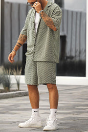 Daily Casual Men's Shirt and Shorts Set