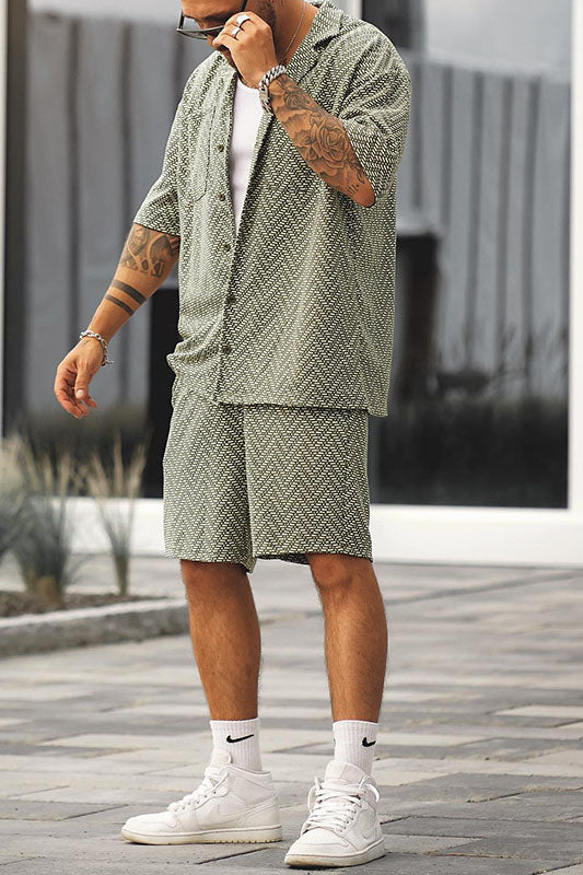 Daily Casual Men's Shirt and Shorts Set