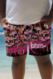 Unique Printed Loose Pocket Beach Shorts