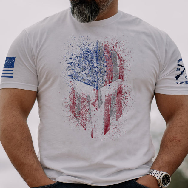 American Spartan 2.0 T-Shirt - White – flyingboom