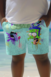 Unique Printed Loose Pocket Beach Shorts