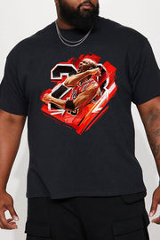 Loose Casual Plus Size Men's T-shirt Basketball Fun Printing