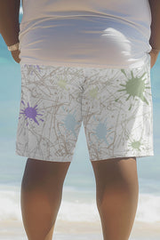 Unique Printed Loose Pocket Beach Shorts