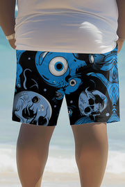 Unique Printed Loose Pocket Beach Shorts