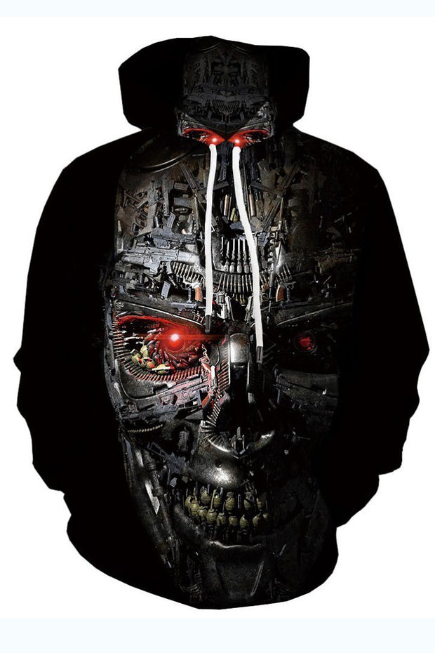 3D Cool Skull Printed Hoodie Sweatshirt