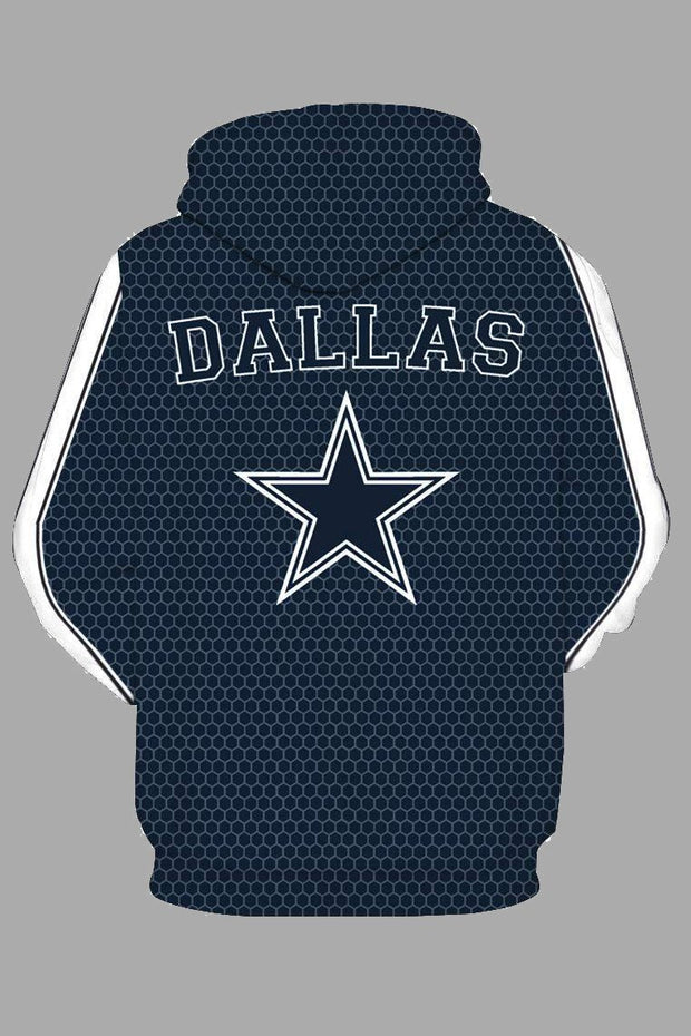 Street 3D Dallas Cowboys Digital Printed Hooded Sweatshirt