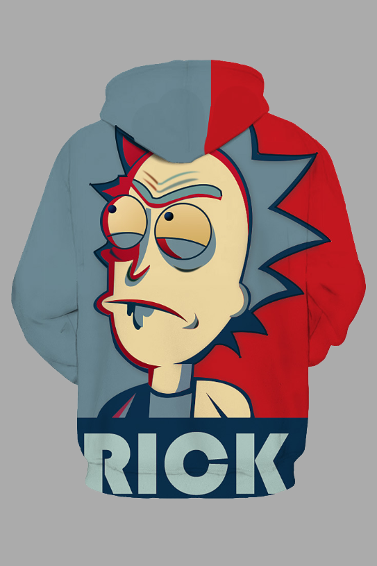 Street 3D Digital Cool Rick and Morty Printed Hooded Sweatshirt