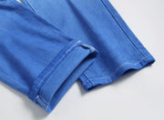 Personalized fashion gradually blue stretch slim-fit jeans