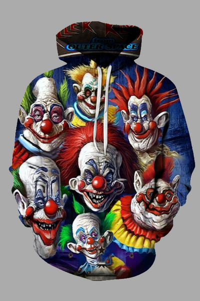 Street 3D Joker Printed Hooded Sweatshirt