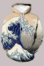 Street 3D Multicolor Digital Printed Hooded Sweatshirt