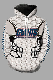 Street 3D New York Giants Printed Hooded Sweatshirt