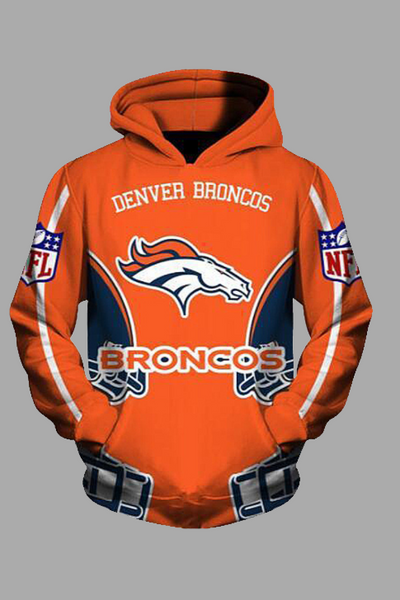 Street 3D Printed Denver Broncos Hooded Sweatshirt