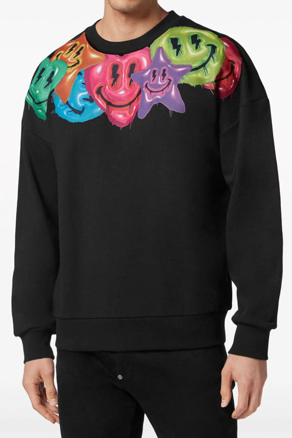 Loose Casual Plus-size Men's Casual Printed Sweatshirts