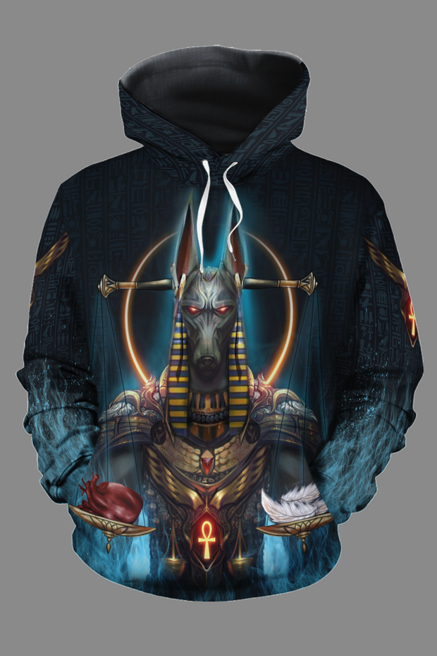 ANUBIS WEIGHING HEART ALL-OVER HOODIE