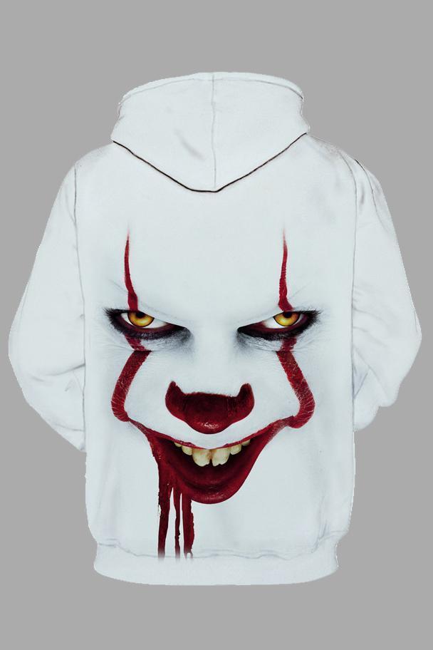 Street 3D Joker Printed Hooded Sweatshirt