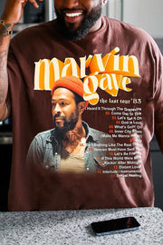 Plus-size Men's Loose Casual Printed T-shirt Superstar Marvin Gaye