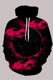 Street 3D Red Digital Printed Hooded Sweatshirt