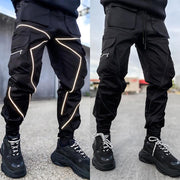 Loose Drawstring Reflective Cargo Joggers Sports Pants