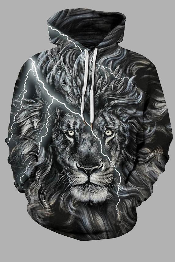 Street 3D  Digital Printed Hooded Sweatshirt