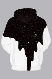 Street 3D Black Space Digital Printed Hooded Sweatshirt