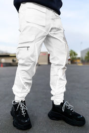 Loose Drawstring Reflective Cargo Joggers Sports Pants