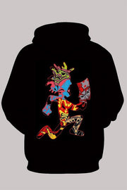 Street 3D Multicolor Digital Printed Hooded Sweatshirt