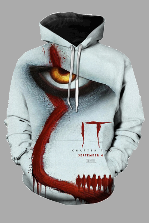 Street 3D Joker Printed Hooded Sweatshirt