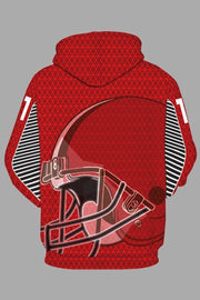 Street 3D Arizona Cardinals Printed Hooded Sweatshirt