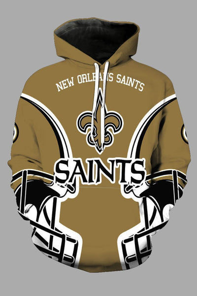 Street 3D New Orleans Saints Printed Hooded Sweatshirt