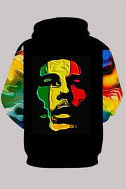 Street 3D Multicolor Digital Printed Hooded Sweatshirt