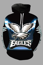 Street 3D Philadelphia Eagles  Printed Hooded Sweatshirt