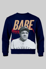 Plus-size Men's Loose Casual Printed Sweatshirt Baseball Player Star Babe Ruth