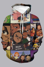 Street 3D Cartoon Digital Printed Hooded Sweatshirt