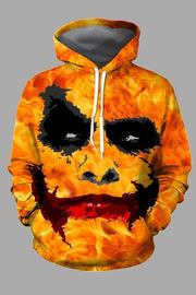 Street 3D Joker Printed Hooded Sweatshirt