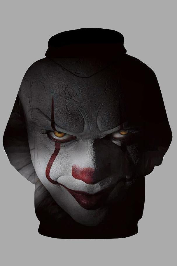 Street 3D Joker Printed Hooded Sweatshirt