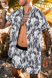 Hawaii beach print shirt set