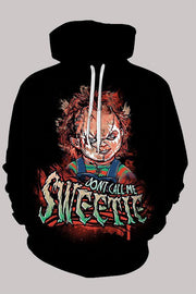 Street 3D Multicolor Digital Printed Hooded Sweatshirt