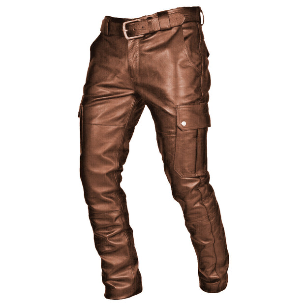 Men's Casual Leather Pants