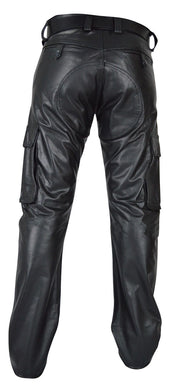 Men's Fashion Casual Solid Color PU Leather Pants