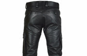 Men's Fashion Casual Solid Color PU Leather Pants