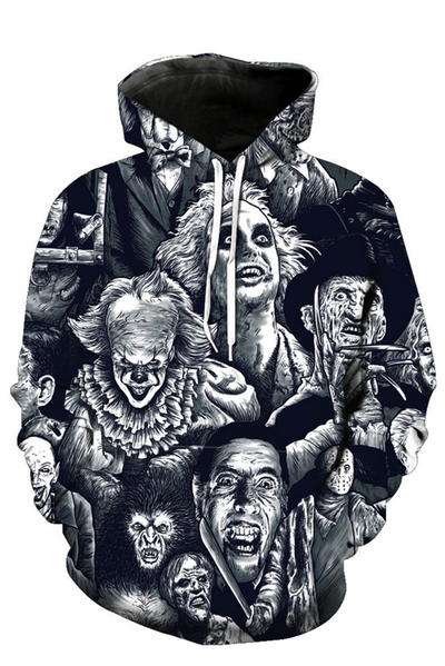 3D Street Casual Halloween Funny Print Hoodie