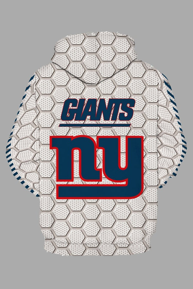 Street 3D New York Giants Printed Hooded Sweatshirt